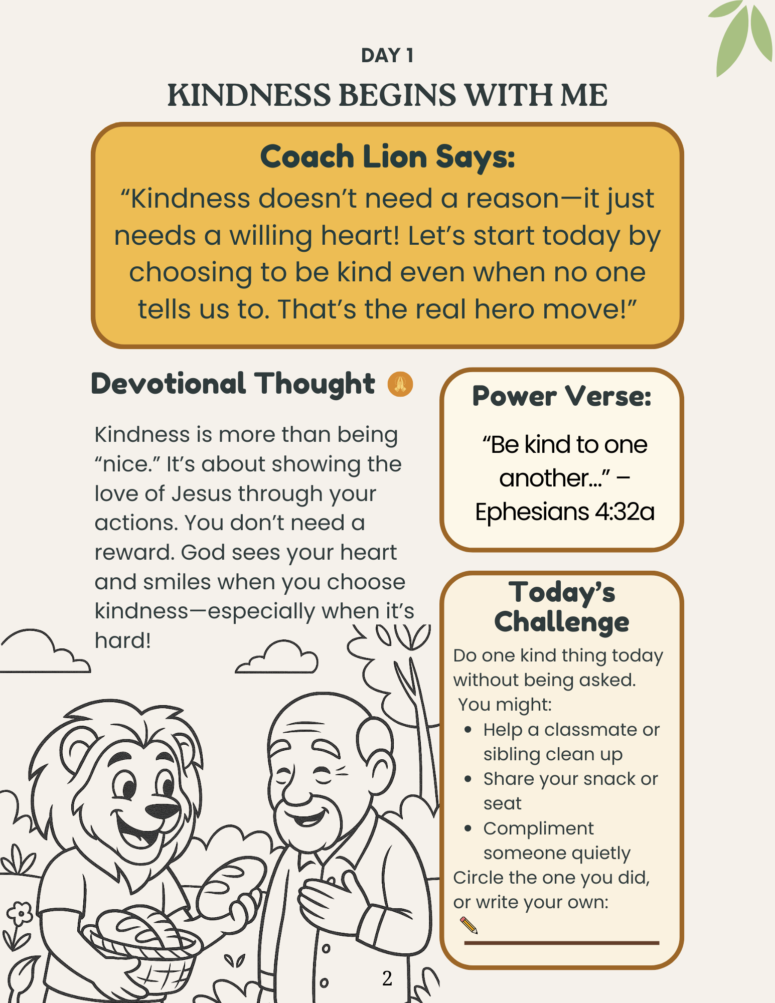 Biblical Character-Building Activities