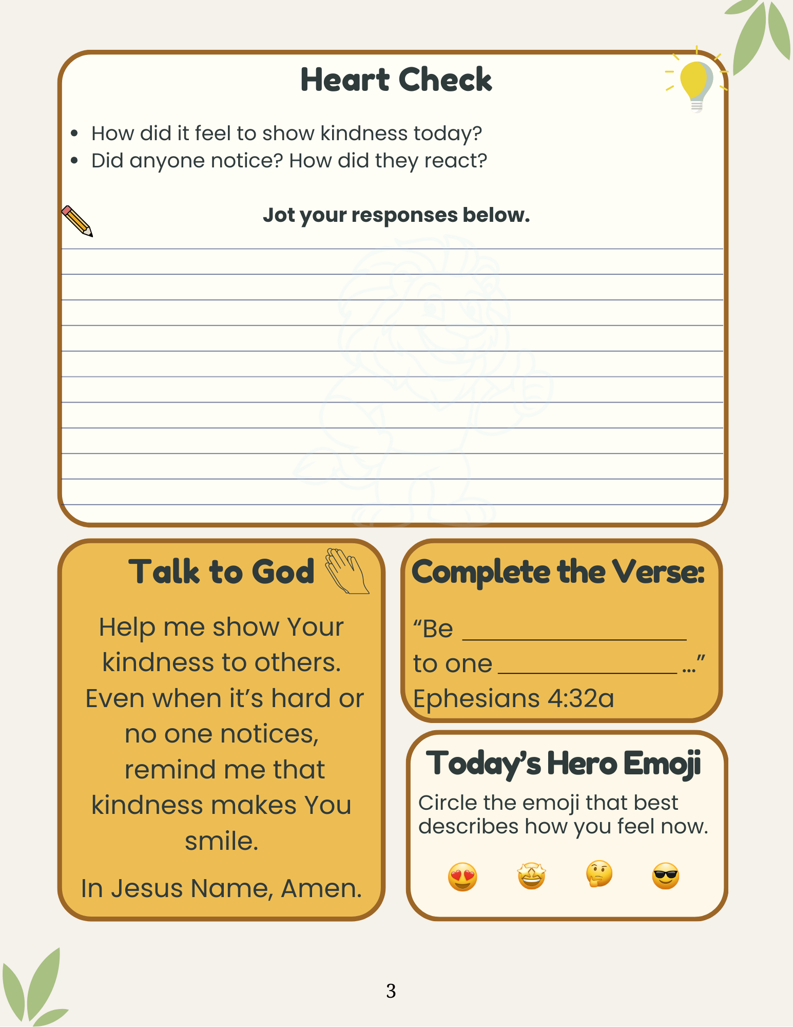 Biblical Character-Building Activities